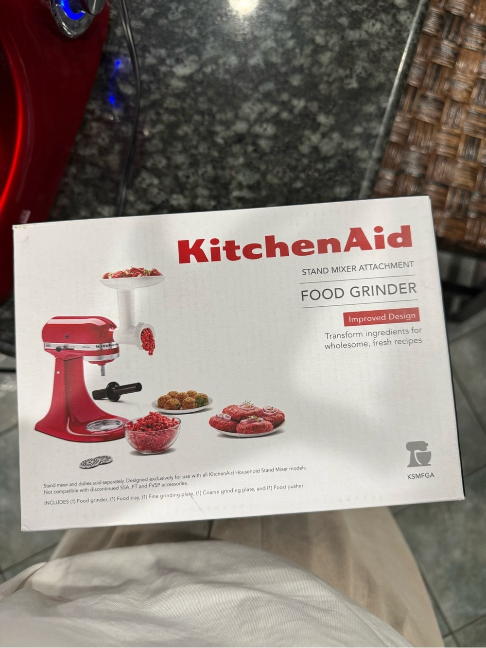 KitchenAid Red Food Grinder Stand Mixer Attachment